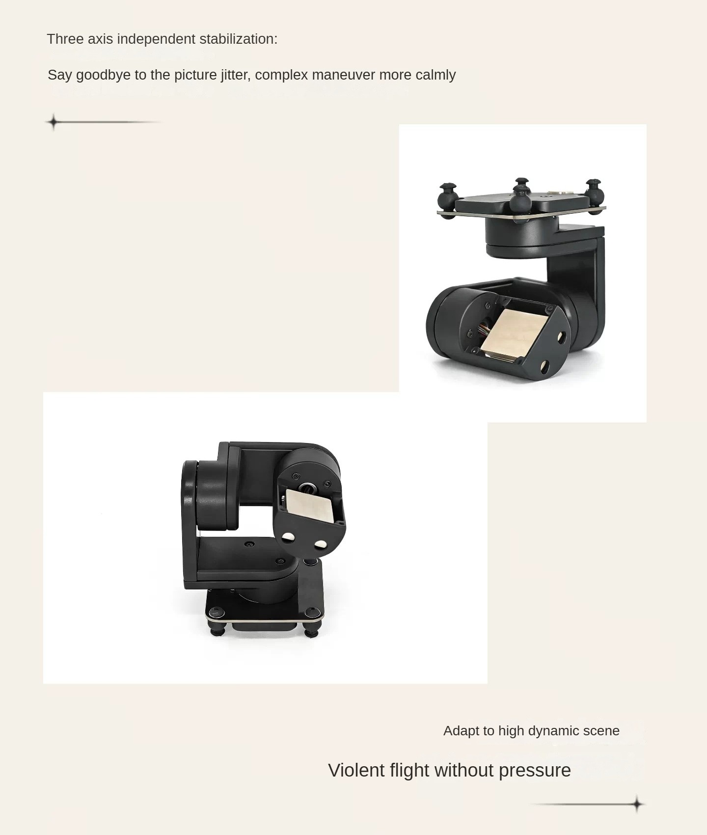 Drone Gimbal 3 Axis - NCZOBOE 3軸ジンバルFPVレーシングドローン、安定性向上、PTZ対応
