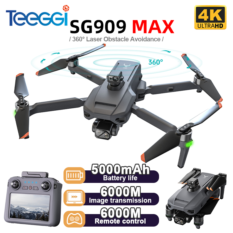 Drone Gimbal Brushless - Teeggi SG909 MAX GPS ドローン 4K
