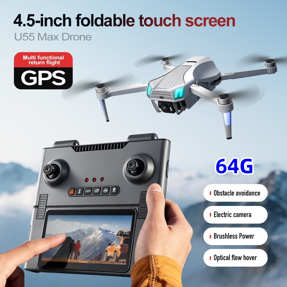 NCZOBOE U55 ドローン プロフェッショナル HDカ - Drone Gimbal 3 Axis のレビューと価格