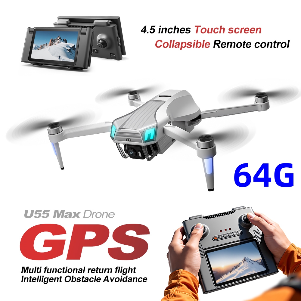NCZOBOE U55 ドローン プロフェッショナル HDカ - Drone Gimbal 3 Axis のレビューと価格