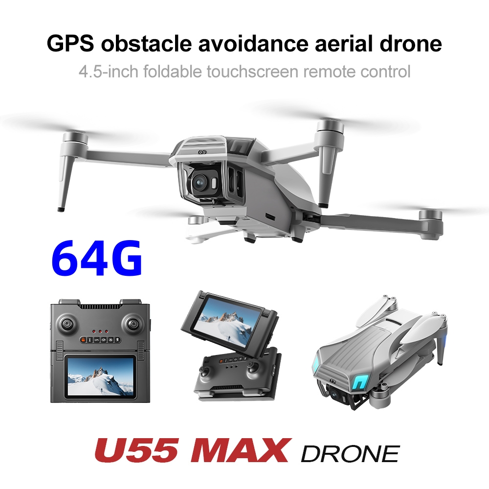 NCZOBOE U55 ドローン プロフェッショナル HDカ - Drone Gimbal 3 Axis のレビューと価格
