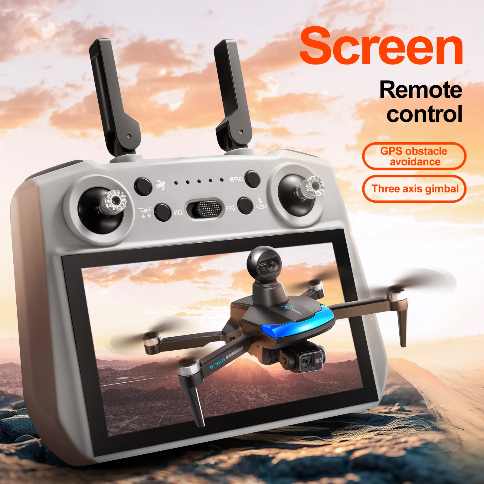 S185 プロフェッショナルドローン 2.7K HD デュア - Drone Gimbal 3 Axis のレビューと価格