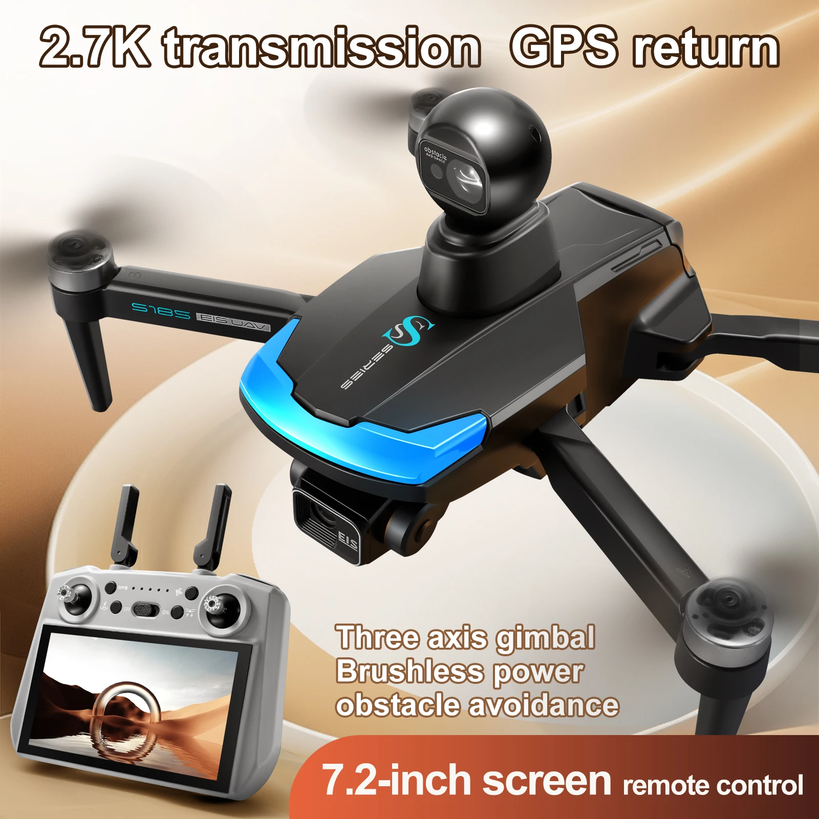 S185 プロフェッショナルドローン 2.7K HD デュア - Drone Gimbal 3 Axis のレビューと価格
