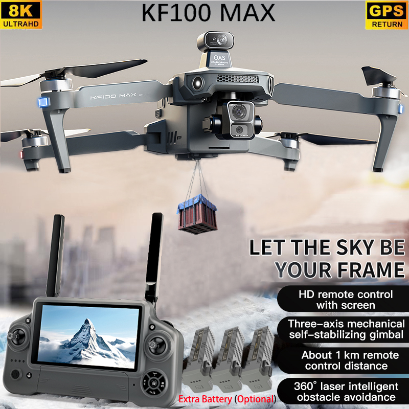 KF100 MAX GPSドローン 4Kカメラ 3軸ジンバル - Drone Gimbal 3 Axis のレビューと価格