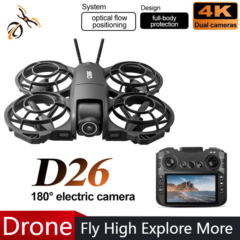 D26 ドローン 4K 空撮HD 180 °   カメラ付き - Drone Gimbal Brushless のレビューと価格