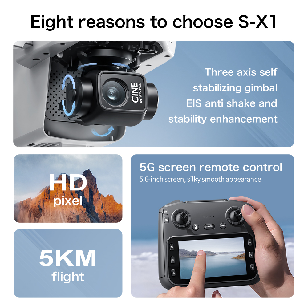 トップディール S-X1 MAX GPSドローン 3軸ジンバ - Drone Gimbal 3 Axis のレビューと価格